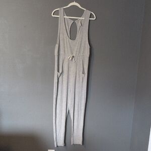 Free People Heather Gray Sleeveless Jumpsuit XS